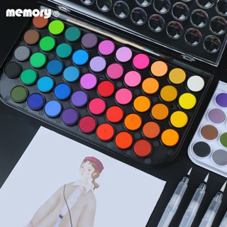 [ส่งไว] memory สีน้ำก้อนตลับ เซ็ตใหญ่ 48สี สีน้ำก้อน สีทึบ สีน้ำอัดแข็ง ชุดระบายสีน้ำ