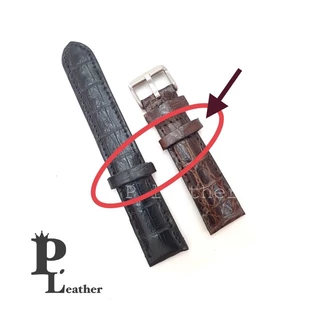 P.leather ห่วง หูรัดสายนาฬิกา ห่วงหนังล็อคสายนาฬิกา ห่วงหนังแท้ หนังจระเข้แท้ ซื้อคู่ถูกกว่า ตามขนาด