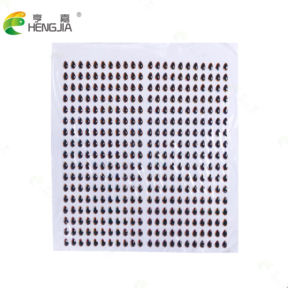 Hengjia เหยื่อตกปลา 3D ทรงวงรี สีแดง 50S 60S 70S 2.7*4.7 มม. สําหรับตกปลา DIY 374 ชิ้น