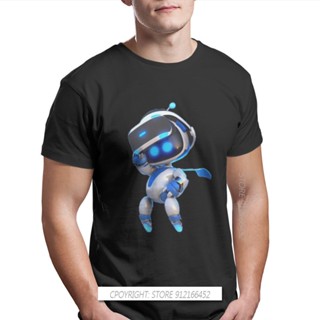 เสื้อผ้าแฟชั่น เสื้อยืด Astrobot แฟชั่นเสื้อยืด Astro เกม Astro Bot โปรเซสเซอร์พลาซ่าเกมชายสไตล์บริสุทธิ์ผ้าฝ้ายท็อปส์ซู