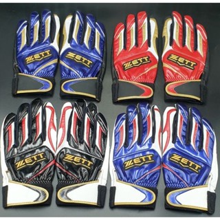 ถุงมือใส่ตีเบสบอลซอฟท์บอลเซ็ต ZETT Batting Glove size M L XL