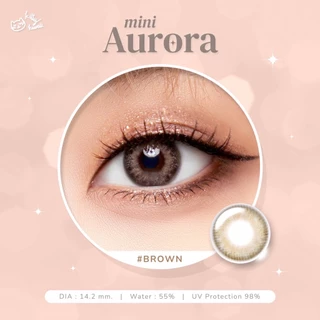 คอนแทคเลนส์ Mini Aurora Brown / Gray (Kitty Kawaii) ขนาดมินิ 🌷 ลายฮิต สุดปังในเกาหลี