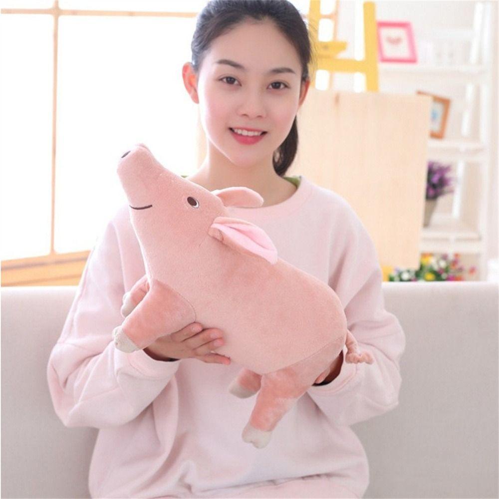 Hilario หมอนตุ๊กตาหมู ผ้ากํามะหยี่ขนนิ่ม ขนาด 25 ซม. 35 ซม. 45 ซม. 60 ซม. สําหรับเด็กผู้หญิง - รูปที่ 2