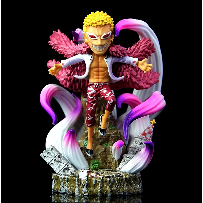 One Piece Dressrosa Donquixote Doflamingo เทคนิคพิเศษ GK รูปปั้นเรซิ่น Action Figure