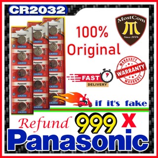 Panasonic Cr2032 2032 3v New Battery Button lithium Batteries Cell Coin (Original : from Panasonic energy thailand)