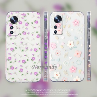 เคสโทรศัพท์ Handphone Case Xiaomi 12T Pro 12 Lite 11T Pro Mi 11 Lite 5G NE Redmi 10C Girl Style Fashion Romantic Flowers Silicagel TPU Soft Case Ultra Thin Transparent Casing Protection Cover