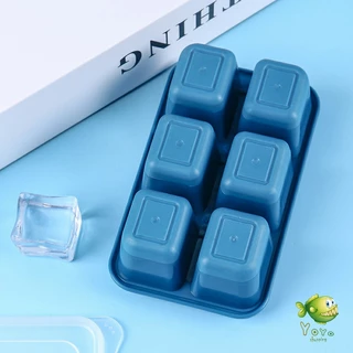 YOYO แม่พิมพ์น้ำแข็งก้อน ฝาปิด พร้อมฝา 6 ช่อง Ice tray mould
