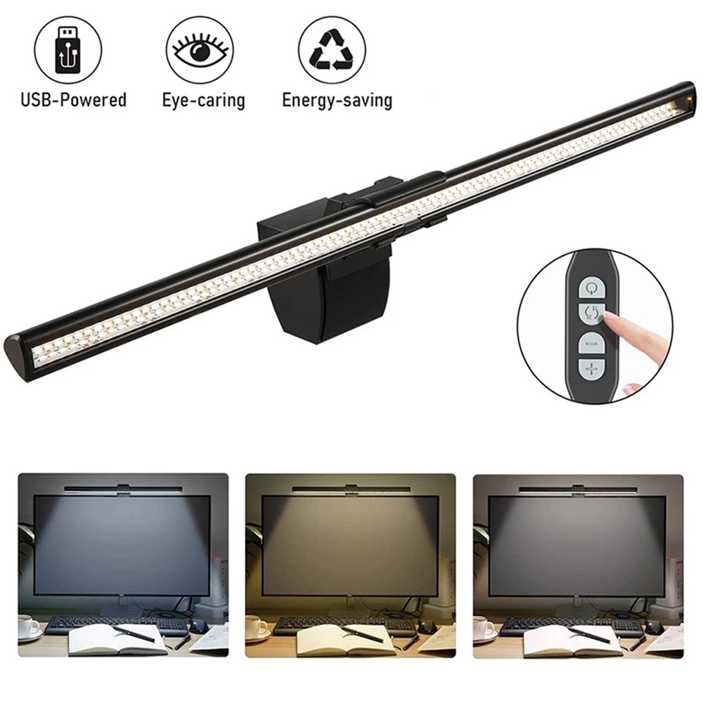 หน้าจอ E-Reading แบบแขวน LED Task Dimmable Light Bar/USB Powered Computer Monitor Lamp Eye Protection/Portable Reading L
