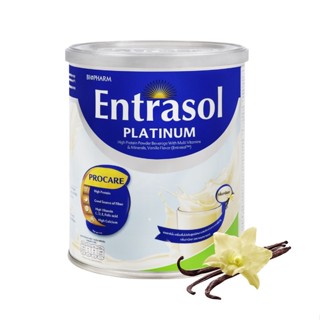 ENTRASOL PLATINUM เอนทราซอล แพลตินั่ม กลิ่นวานิลลา 400g. เครื่องดื่มโปรตีนสูง ผสมวิตามินและแร่ธาตุ สูตรครบถ้วน [27777]