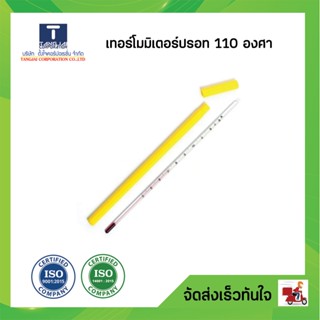 เทอร์โมมิเตอร์ปรอท 0-110 ํc