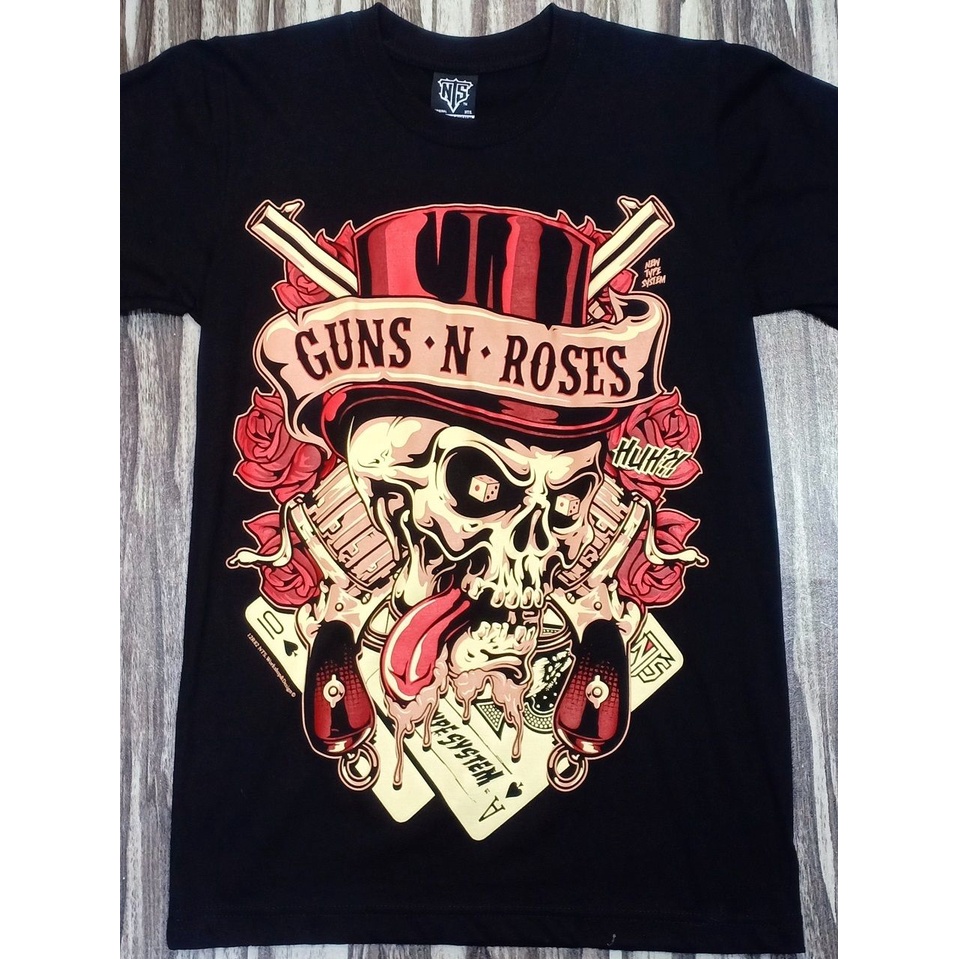 NTS82 GNR GUNS N ROSES HARD ROCK BAND ACE OF CARD CASINO COVER DESIGN ART NTS NEW TYPE SYSTEM COTTON