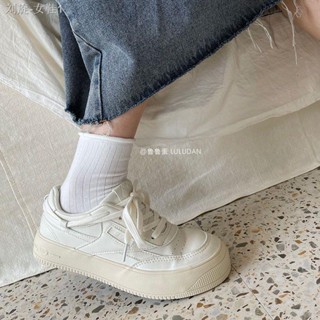Mariepointed Loafer ใหม่ รองเท้าโลฟเฟอร์หนัง ลําลอง พื้นหนา สีขาว สําหรับสตรี เหมาะกับการเล่นกีฬา 2022