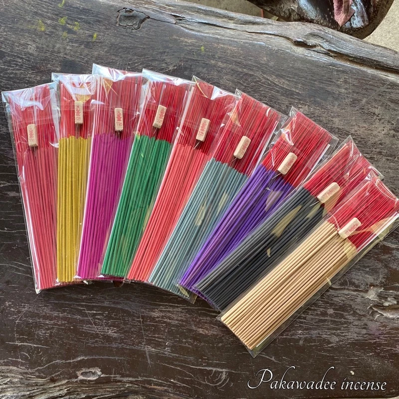 ธูปสี(32,20cm)บรรจุแหนบ 100 กรัม 9 สี