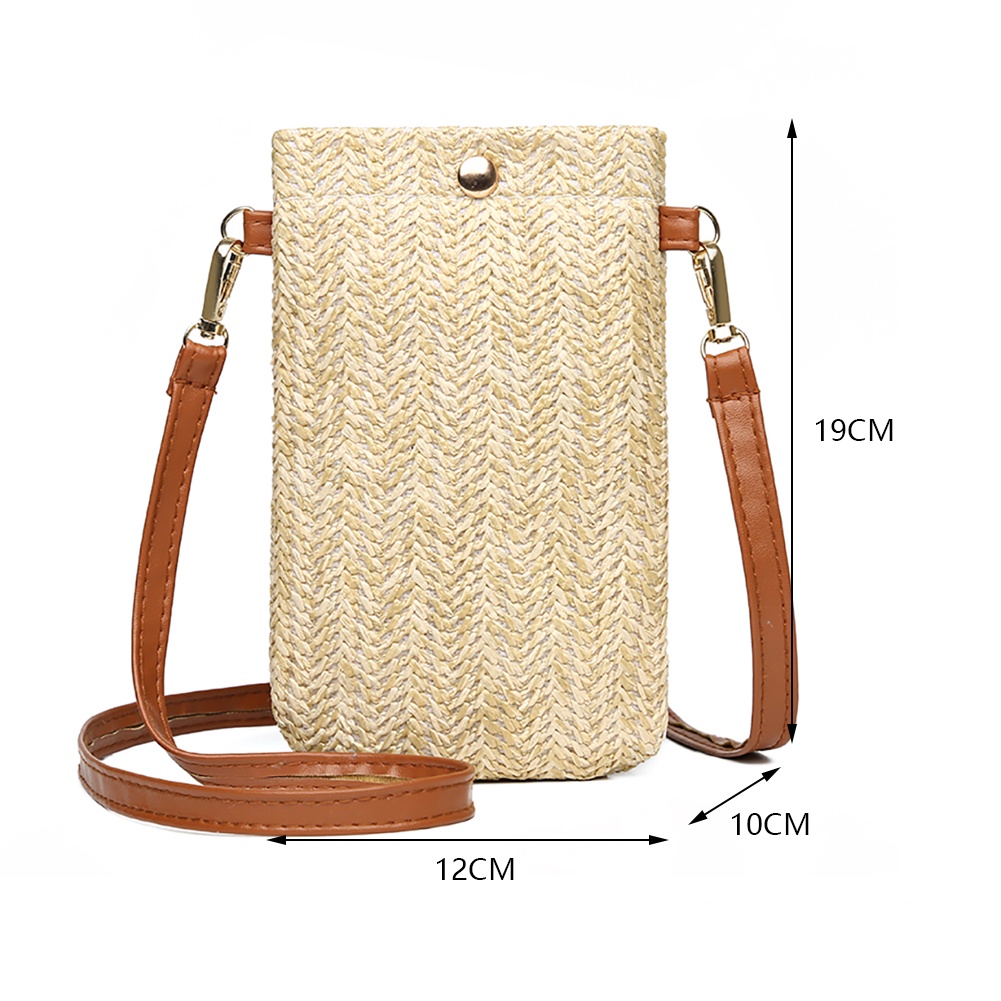 [SuperDeals888.th] กระเป๋าสตางค์ สะพายข้าง สานมือ ขนาดเล็ก เหมาะกับเดินชายหาด แฟชั่นฤดูร้อน สําหรับผู้หญิง