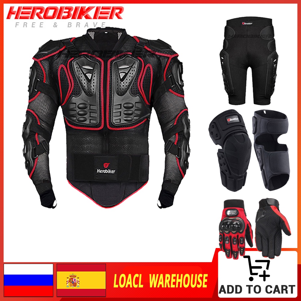 ผลิตภัณฑ์อย่างเป็นทางการHEROBIKER Motorcycle Jacket Full Body Armor Motorcycle Chest Armor Motocross Racing Protective G