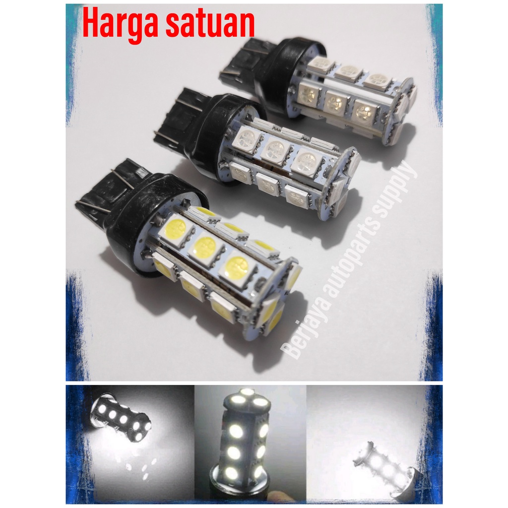 T20 ไฟเบรค 2 ขา 12V 18 LED กระพริบ
