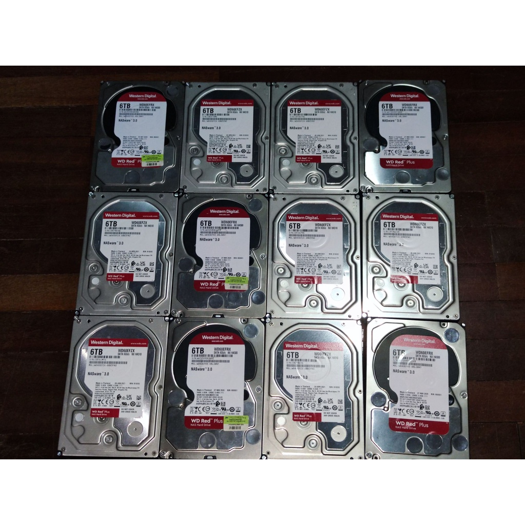 HARDDISK 6TB / 8TB WD RED PLUS NAS สินค้ามือสอง มีประกันศูนย์ไทย