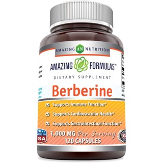 Berberine 500mg (1000mg per serving) 120 Caps- Supports Immune Function, Cardiovascular &amp; Gastrointestinal Function