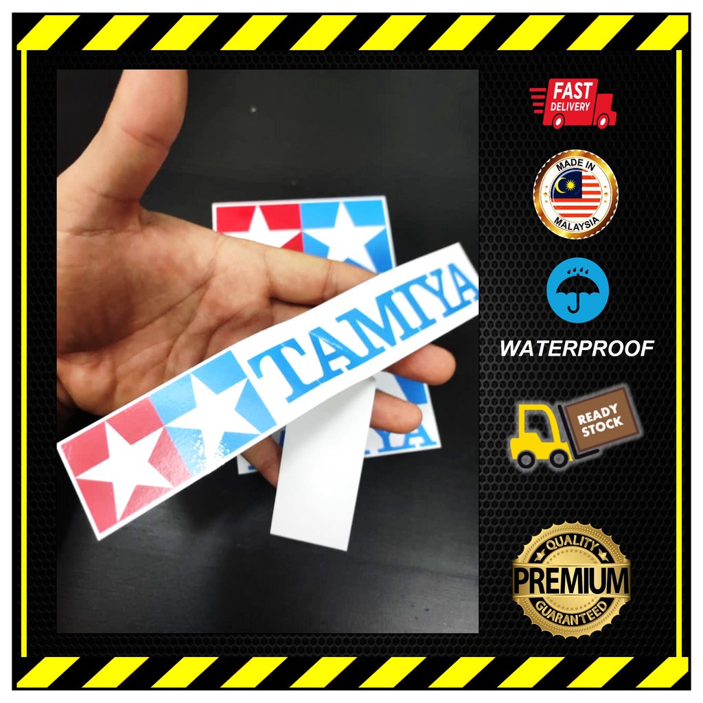 สติ๊กเกอร์ TAMIYA. โลโก้ TAMIYA. สติ๊กเกอร์กันน้ํา. กลอสซี่. STIKER KERETA. สติ๊กเกอร์ติดรถยนต์. สติ
