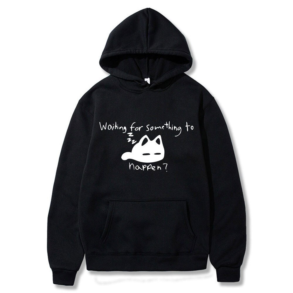 Manga Waiting For Something To Happen Omori Cat Hoodie Cat Lover Sweatshirt Harajuku Anime Graphic T