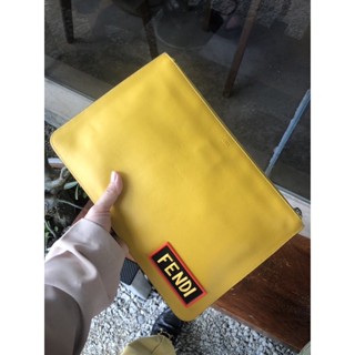 Used Fendi Think Pouch Clutch 💛💙