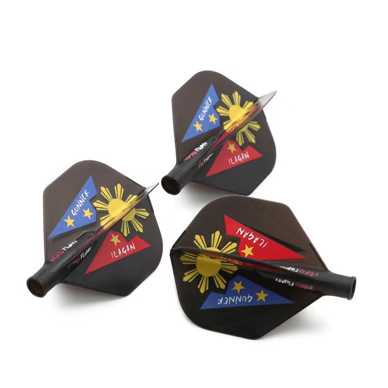 CUESOUL Dart Pin Flights Dart Shaft TERO AK4 Dart Tail Wing Standard Shape Dart Flight , ชุด 3 ชิ้น
