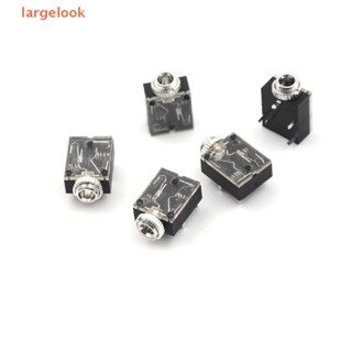 [largelook] 5pcs 5 Pins 3.5mm Audio Mono Jack Socket PCB Panel Mount Headphone Parts