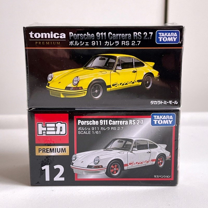 Tomica Premium Takara Tomy Mall Original Porsche 911 Carrera RS 2.7 & No.12โทมิก้า โทมี่ รถเหล็ก รถข