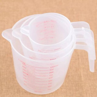 ถ้วยตวงพลาสติก ถ้วยตวงของเหลว มี 3 ขนาด 250ml 500ml 1,000 ml