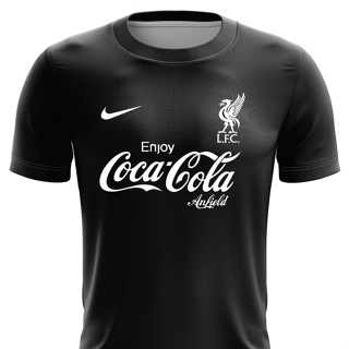 เสื้อยืด ลาย Liverpool FC แห้งเร็ว ไซซ์ XS - 7XL (Coca Cola)