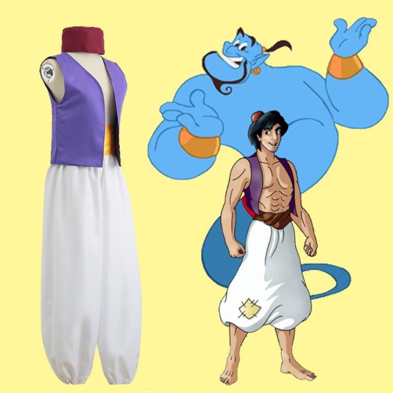 cosplay ชุด Halloween Adult Fantasy Mythical Prince Aladdin One Thousand and One Nights Anime Cosplay Full Costume, Part
