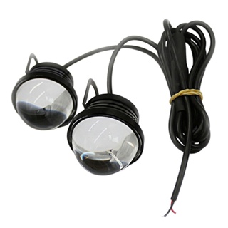 2Pcs Motor Eagle Eye LED Strobe Light Daytime Lamp 12V Motorcycle Tail Lights Bulbs Backup Light Flahing White Car Motor