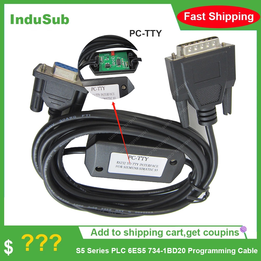 YTH PC-TTY S5 Series PLC 6ES5 734-1BD20 PLC การเขียนโปรแกรมสาย PC-TTY การสื่อสารสาย PC TTY RS232 สํา