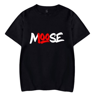 เสื้อยืดโอเวอร์ไซส์Wawni MooseCraft เสื้อยืดผู้ชาย แบบสวมหัวS-3XL