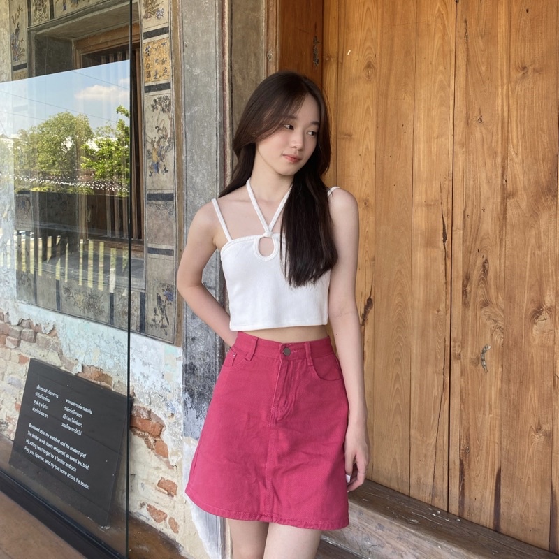 SISSOEUR : Pinky pie denim skirt