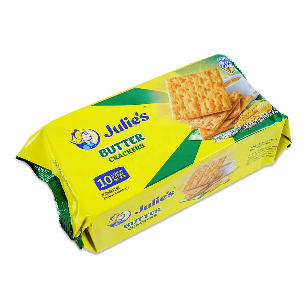 !!หวานน้อยหอมกลิ่นเนย!! จูลี่ส์ บัตเตอร์ แครกเกอร์ ขนมป้งกรอบรสเนย Julie's butter crackers