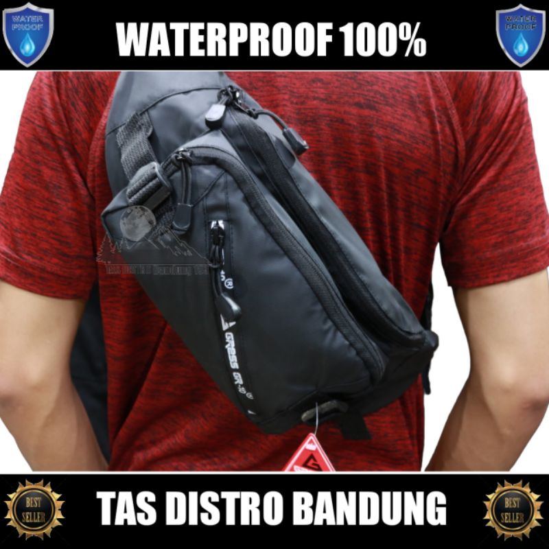 GRESS WAISTBAG GRESS JUMBO WATERPROOF SLING BAG / WATERPROOF WAISTBAG BEST QUALITY กระเป๋าคาดเอวสําห