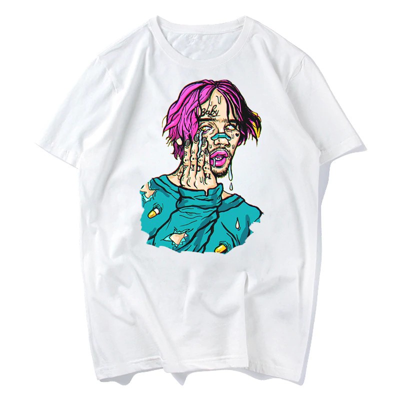 เสื้อยืดผู้ Lmytx2 เสื้อยืดแขนสั้นลําลอง ผ้าฝ้าย พิมพ์ลาย Lil Peep Music สําหรับผู้ชาย พลัสไซซ์ S-5XL