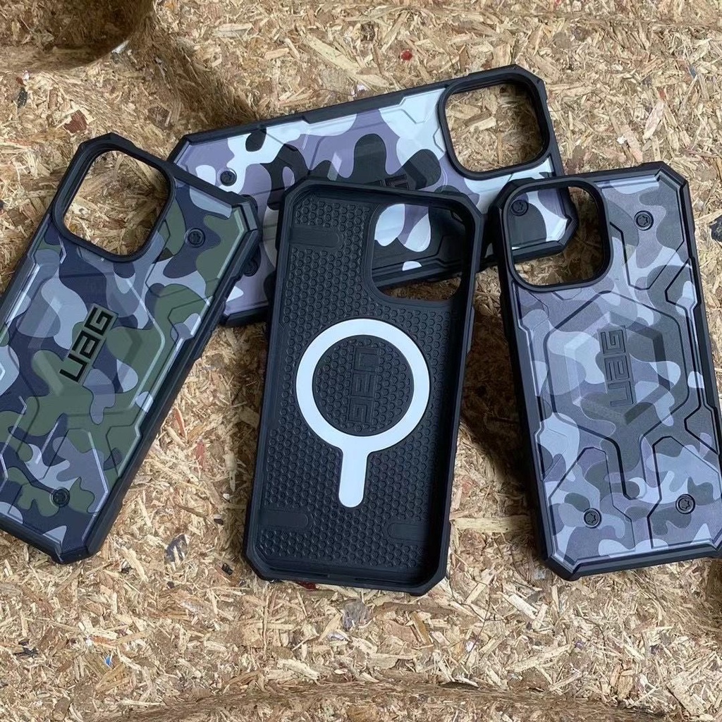 Uag เคสโทรศัพท์แม่เหล็กเข้ากันได้กับ iPhone 12 14 13 pro max ฝาหลังกันกระแทก