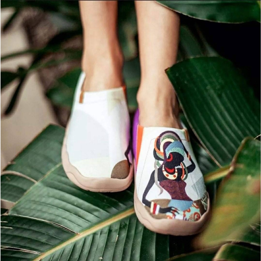 UIN fashion retro sports art casual sneakers travel shoes AFRICAN Artist Paint Women Canvas Shoes