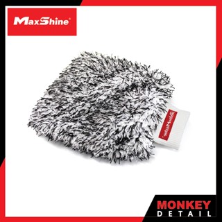 ถุงมือล้างรถ ถุงมือล้างรถไมโครไฟเบอร์ - Maxshine Microfiber Wash Mitt White &amp; Black