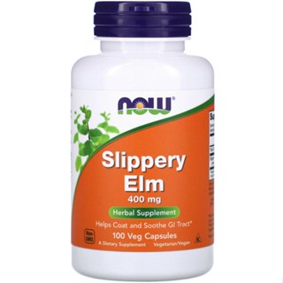 NOW Foods, Slippery Elm, 400 mg, 100 Veg Capsules