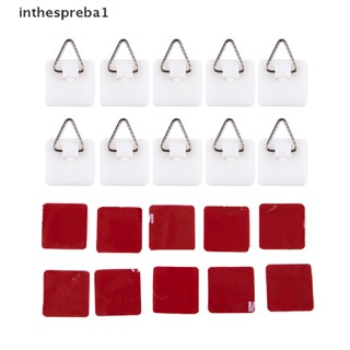 Inthespreba1^^ 10 ชิ้น ที่แขวนแผ่นกาว ที่มองไม่เห็น รูปภาพแขวนผนัง แนวตั้ง ตกแต่งศิลปะ * ใหม่