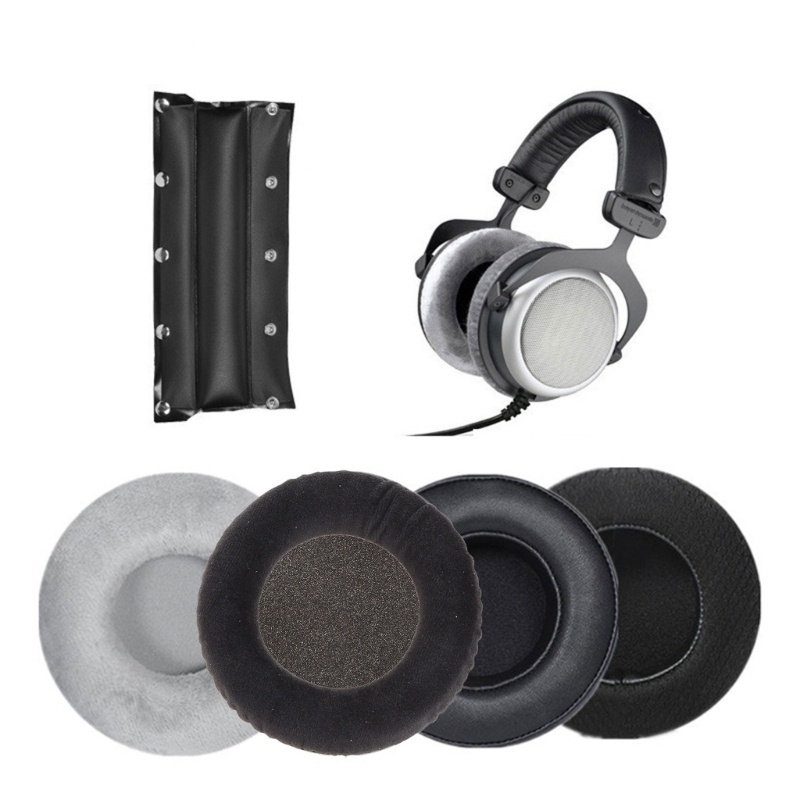 FA เปลี่ยน Velour และแผ่นรองหูฟังโฟมสําหรับ Beyerdynamic DT990 DT880 DT770 DT860 DT880 หูฟัง Qualite