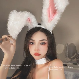 🔥Sale🔥ที่คาดผมหูกระต่ายขนมิ้งค์ Rabbit Fur Headband พร้อมส่ง