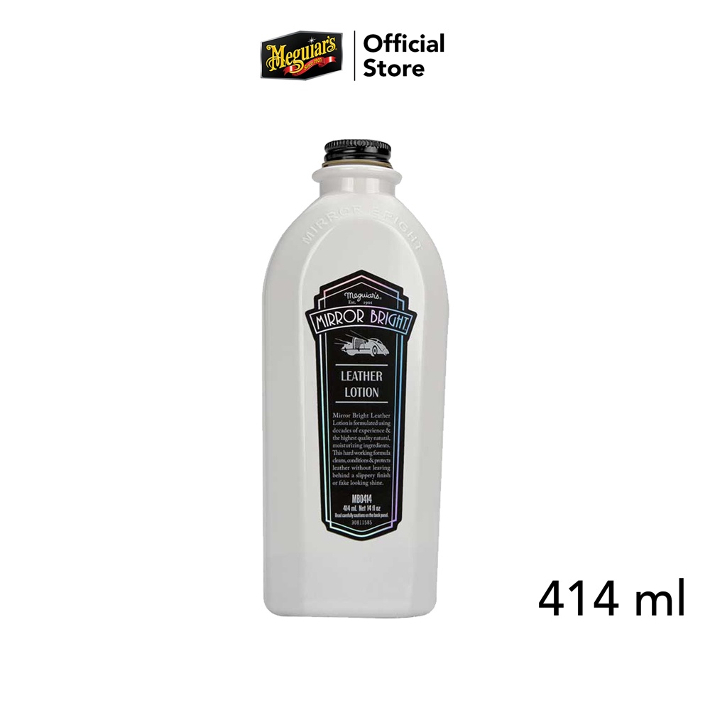 Meguiar's MB0414 Mirror Bright Leather Lotion น้ำยาบำรุงเบาะหนังแท้ สูตรน้ำนม เคลือบป้องกันยูวี