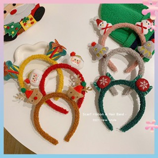 2021 Japanese and Korean new online celebrity Christmas hair accessories Santa Claus snowman Lamb hair headband holiday hair clip headband