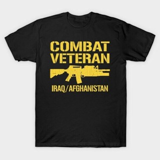 เสื้อยืด ผ้าฝ้าย พิมพ์ลาย Welcome With T-shirt: Combat Veteran Iraq And Afghanistan US แฟชั่นฤดูร้อน สําหรับผู้ชาย