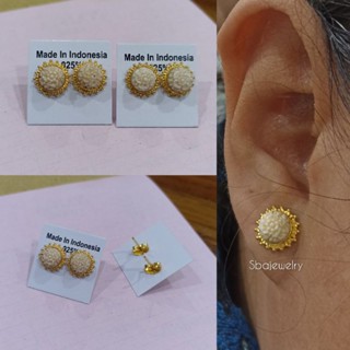 ต่างหูสตั๊ดชุบเงิน Bali Silver Plated