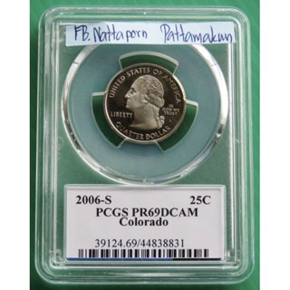 ตลับเกรด PCGS PR69DCAM-USA 2006 S-Quarter จอร์จ วอชิงตัน/รัฐโคโลราโด